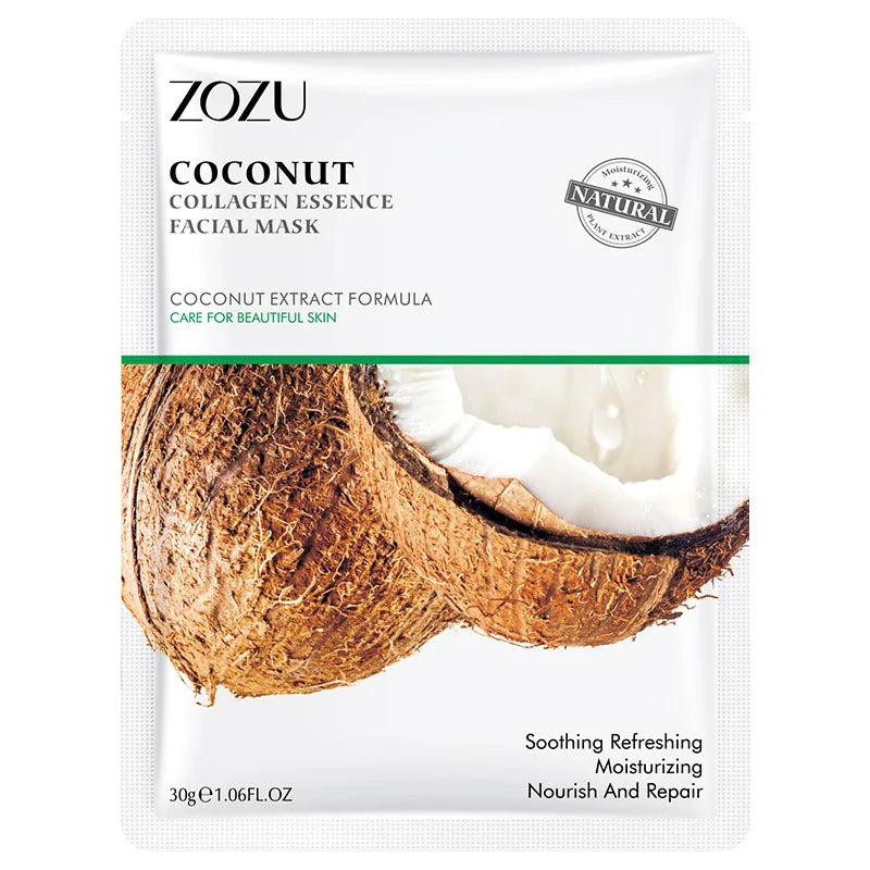 20Pcs Face Mask Sets Fresh Fruit Face Care Sheet Masks Hydrating Anti-aging Oil Control Acne Treatment Facial Mask Skin Care Set