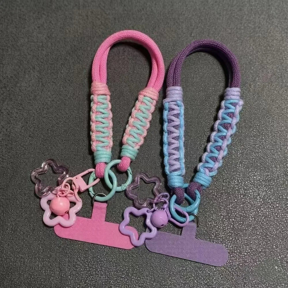 Kawaii Candy Color Phone Wrist Strap Hand Woven Rope