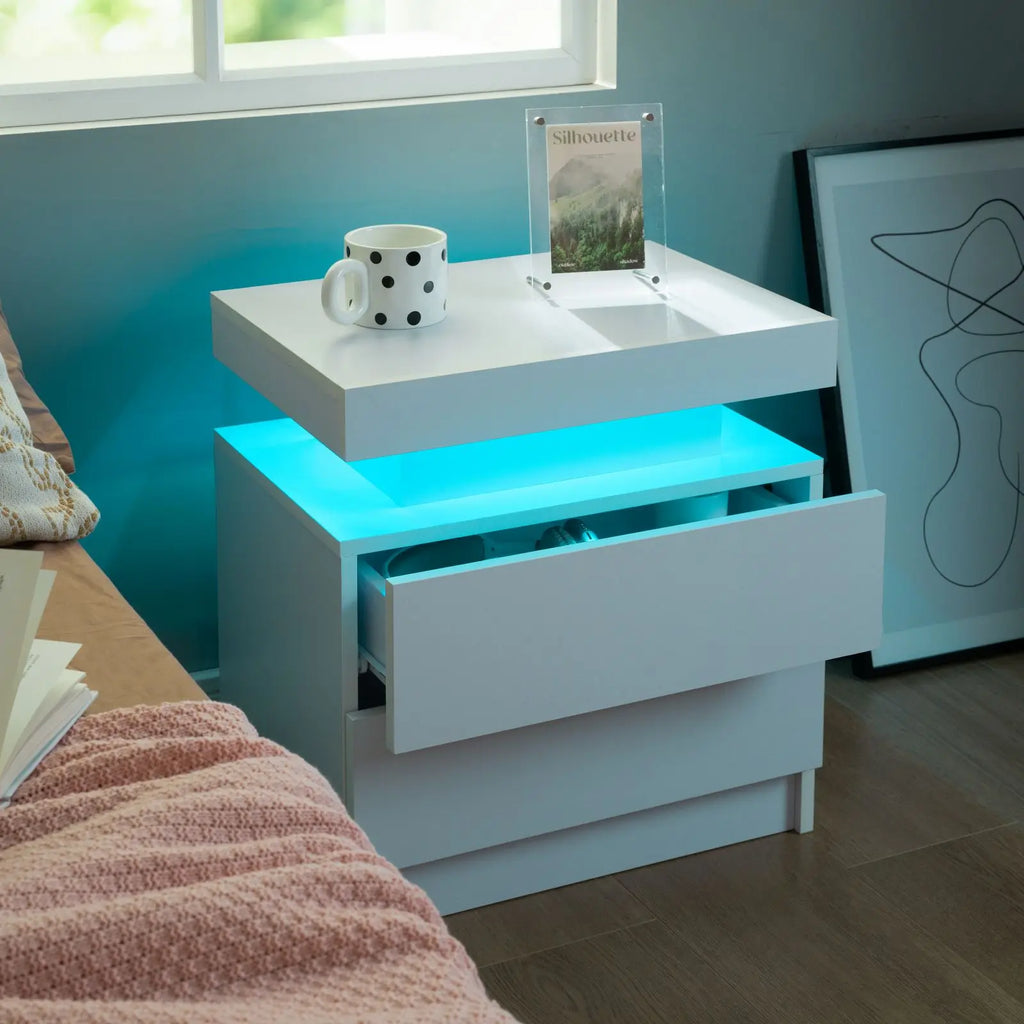 Cubehom Nightstand Set of Nightstand with 2 Drawers