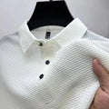 Men's Business Casual Short Sleeved Bone Flower Solid Color