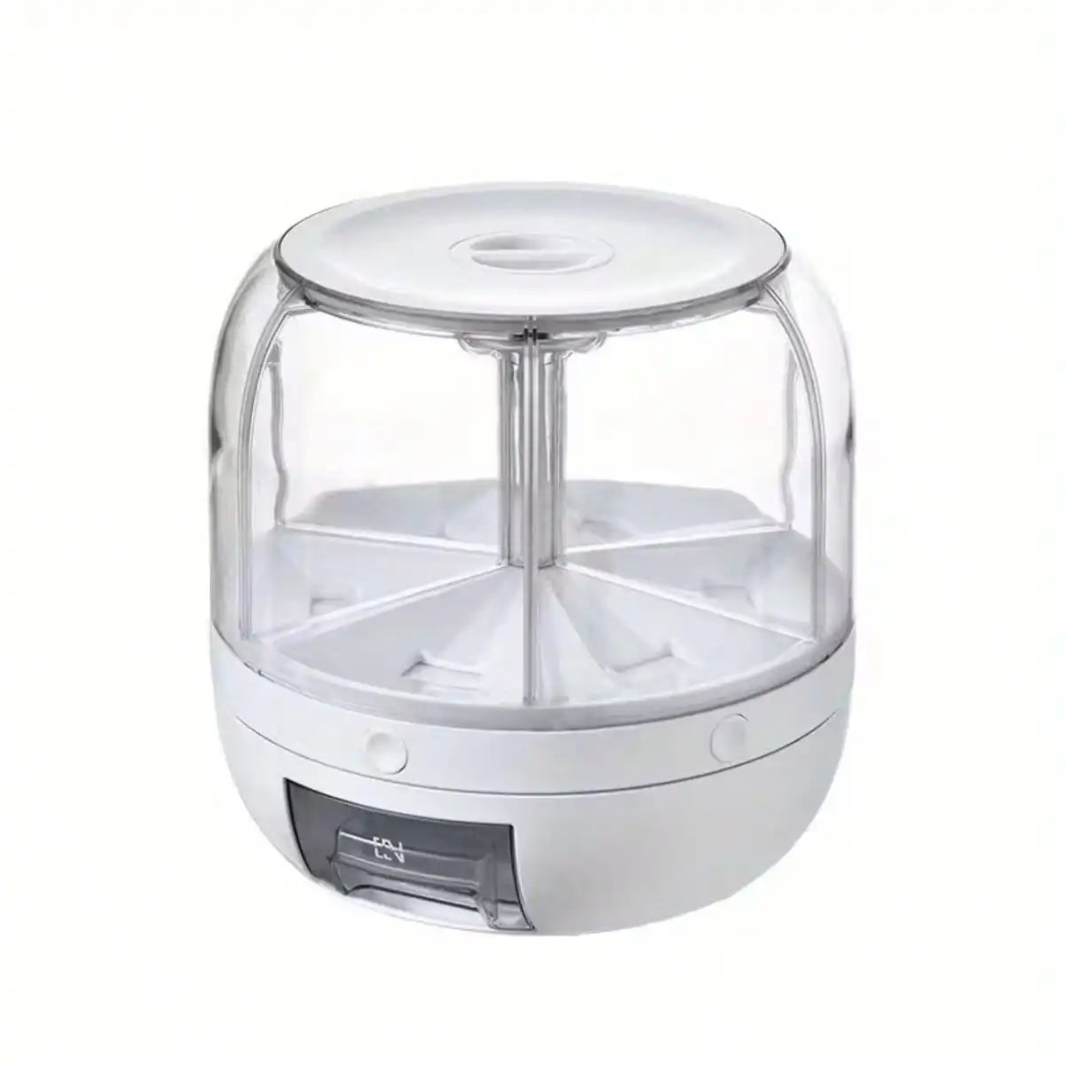 6-Grid Rotating Rice Dispenser, Airtight