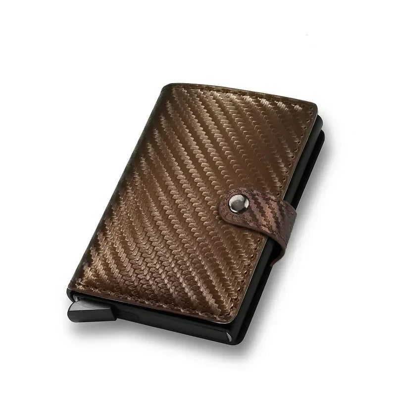 Rfid Carbon Fiber Credit Card Holder Wallet Money Bag Luxury Men Rfid Smart Metal Cardholder Case Slim Minimalist Wallet for Men