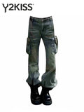 Women's Cargo Jean Goblin Core Denim Pants Abi Y2K High Street