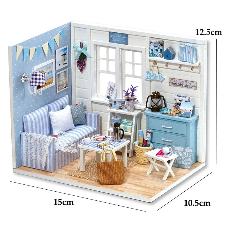Kitten Mini Doll House 3d Puzzle Assembly Model Building Kit