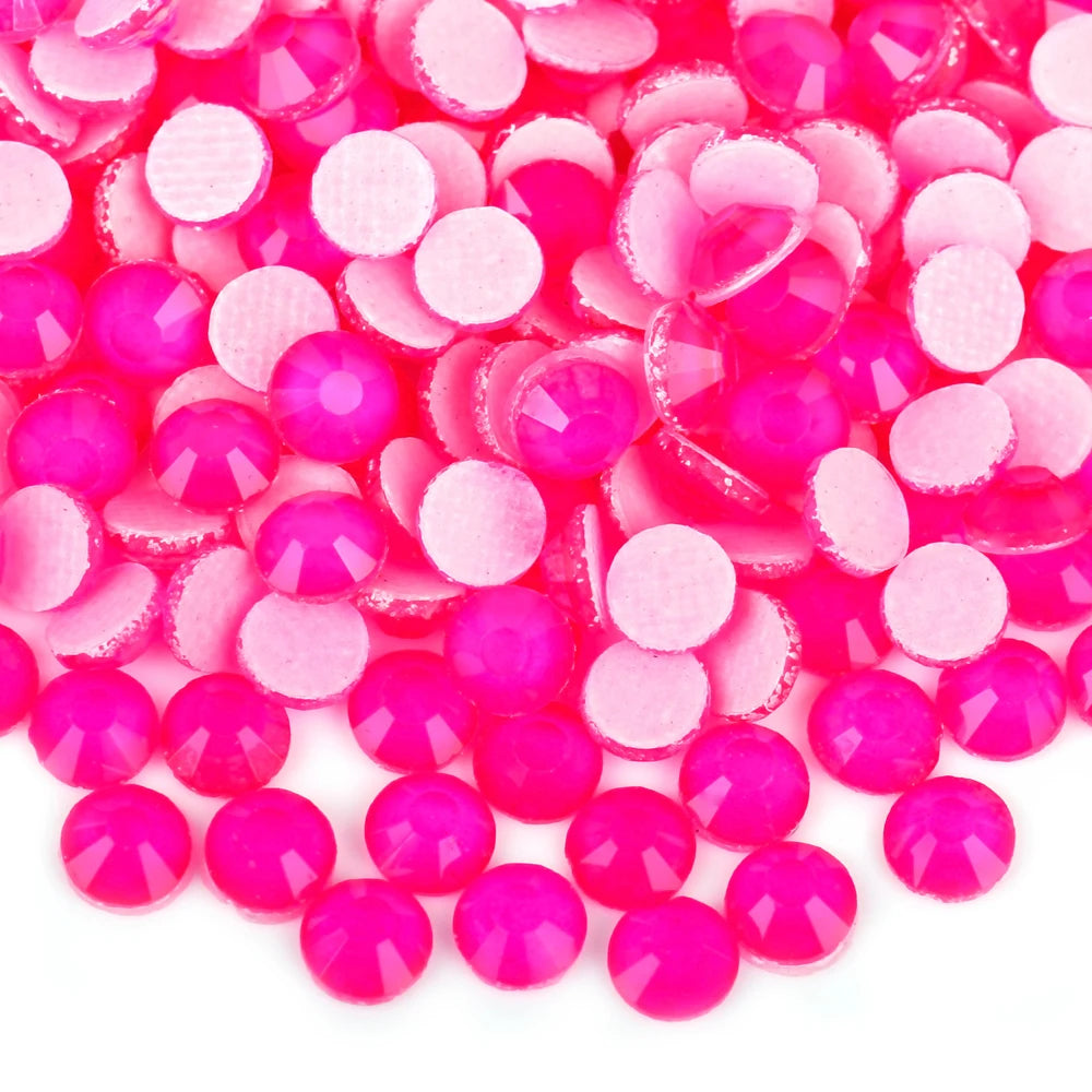 Fluorescence All Color Neon Hotfix Rhinestones Super Bright Crystal Strass Glass Iron On Rhinestone For Fabric Garment Dress