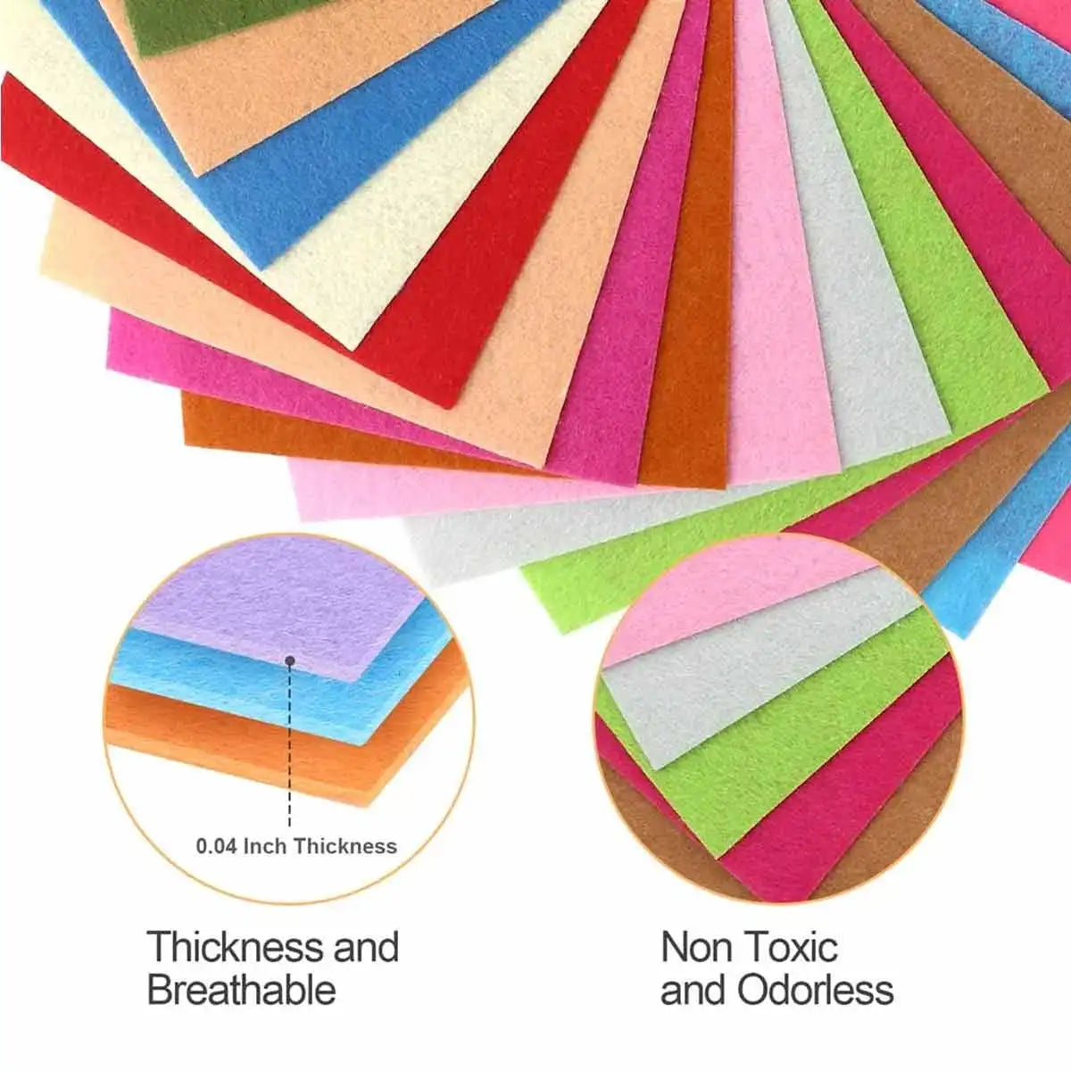 40pcs Vibrant Craftsmanship Felt - A Soft Non Woven Durable Process Material Suitable For Diy Sewing Splicing School Projects Ho