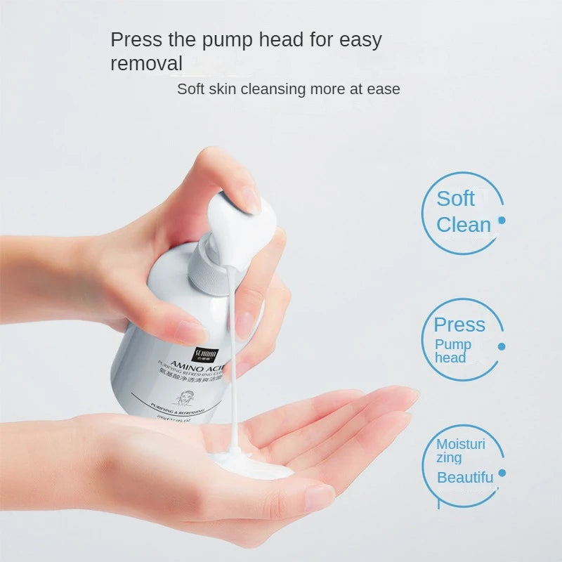 Amino Acid Facial Cleanser Deep Cleansing Moisturizing Oil Control Cleaner Mild Cleansing Gel Skin Care Face Washing Products