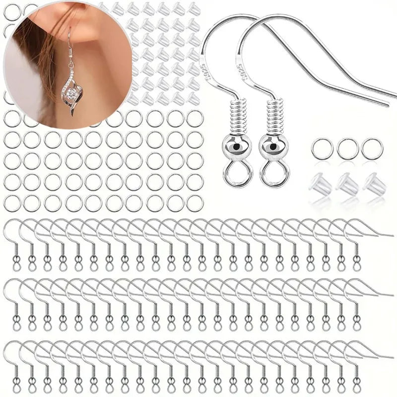 925 Silver Earring Hooks for Jewelry Making 300pcs DIY