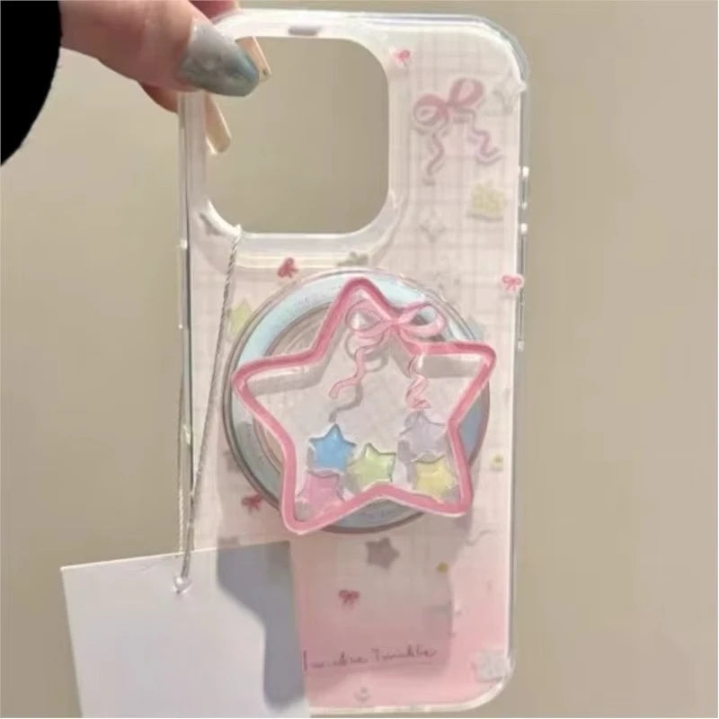 Wing Cartoon For Magsafe Phone Magnetic Griptok Stand For iPhone Funny Foldable Wireless Charging Case Holder