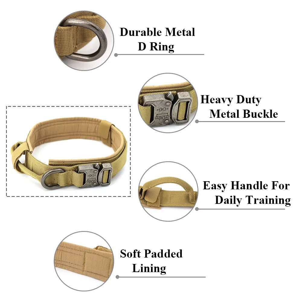 Dog Training Collar Adjustable Tactical Dog Collar and Leash