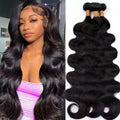 42 Inch Body Wave Human Hair Bundles Natural Black Brazilian