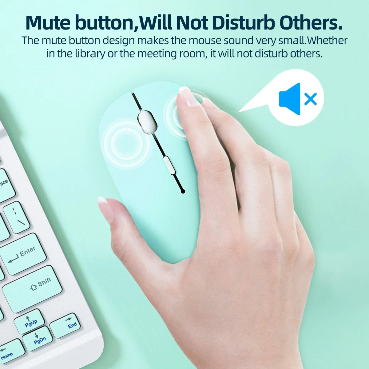 Bluetooth-Compatible Mouse Wireless Mouse Silent Computer Mice