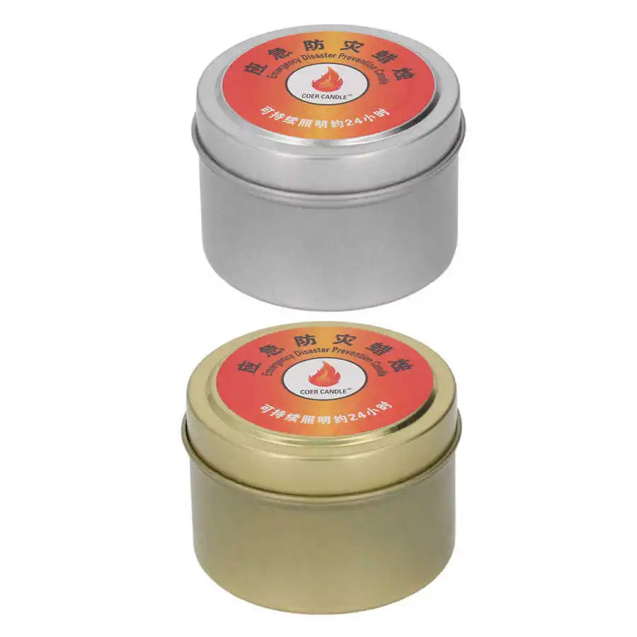 Outdoor Survival Candle 24 Hours Windproof Bright Waterproof Smokeless Camping Candle for Home Wilderness