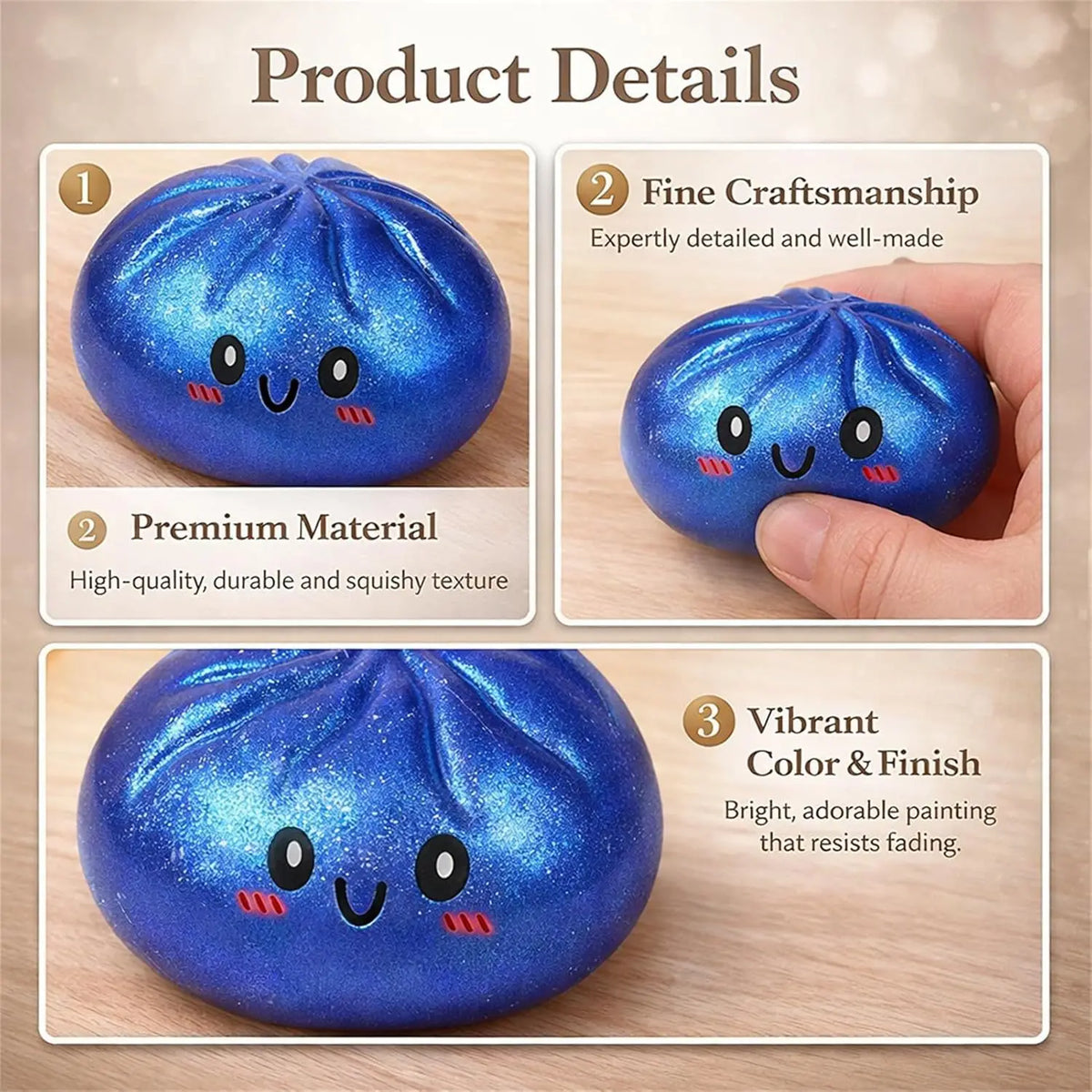 Simulation Food Dumpling Squishy Squeeze Ball Colorful Sensory Fidget Toy with Steamer for Stress Relief Home Desktop Decor Gift