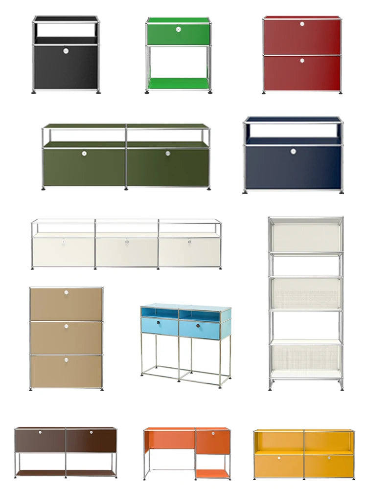 Metal TV Stand Storage Cabinet