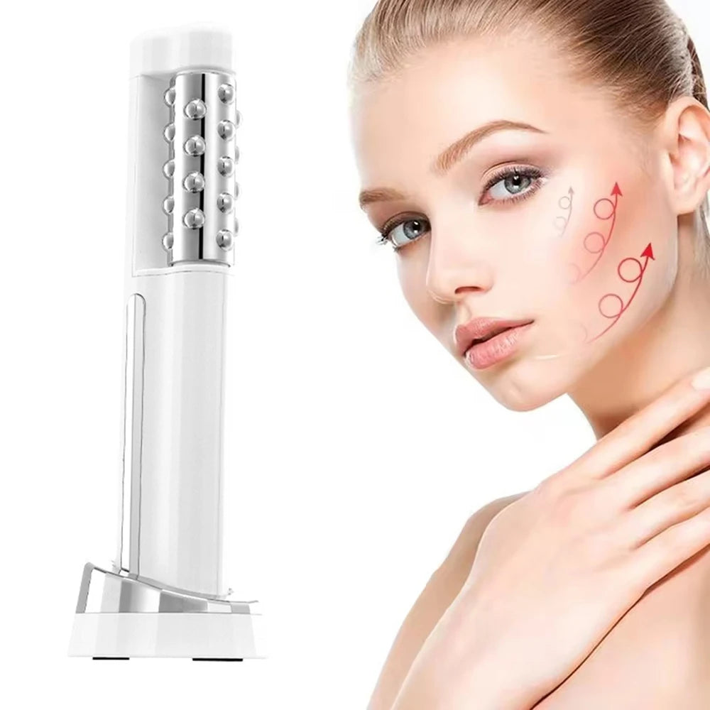 New Arrival 3D Electric 360 Rotation Roller Face Lifting Machine Heating Roller EMS Facial Vibrator Body Massager Skin Care Tool