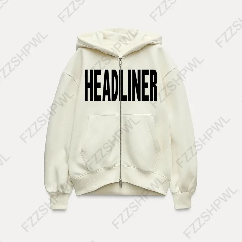 Y2k American Harajuku Punk Hip-Hop Gothic Letter Print Sweatshirt Hoodie Men And Women Retro Two-Fake Loose Oversized Steetwear