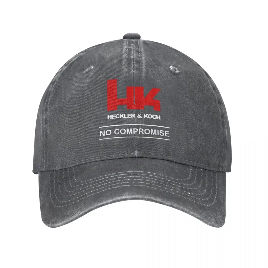 Firearm HK Compromise Baseball Cap Unisex Style Distressed Denim Washed Snapback Hat Heckler Koch Outdoor Summer Caps Hat