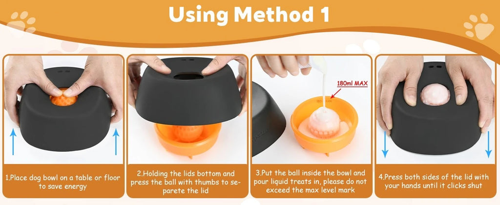 Dog/cat licking bowl, pet licking toy slow food bowl, makes dogs/cats love licking.