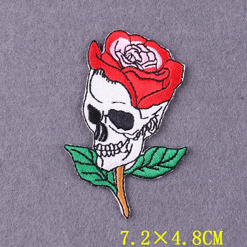 Devil Patch Iron On Patches For Clothing Thermoadhesive Patches On Clothes DIY Gothic Embroidery Patch Stripe Badges On Backpack