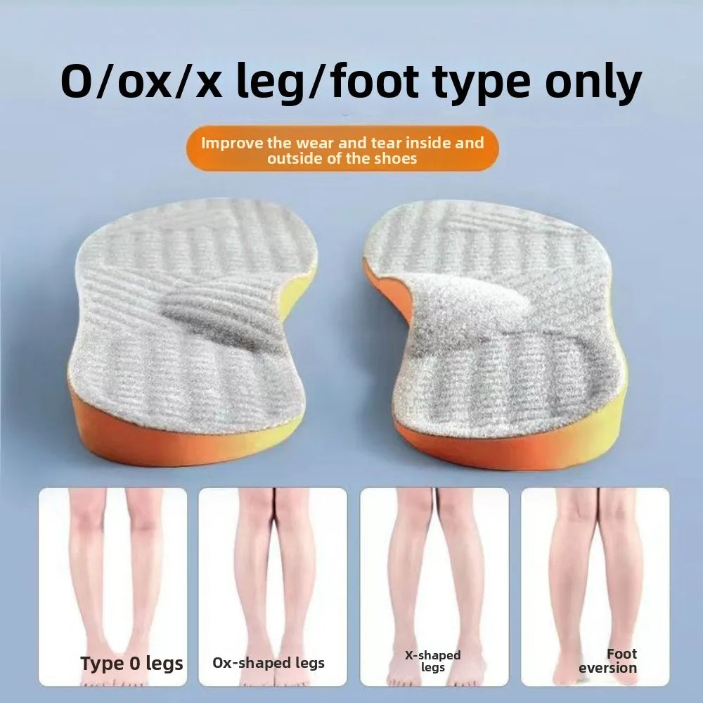 Insoles Unisex Orthopedic Insoles-Effective for Leg Shape Correction Overpronation/Supination Flat Feet O-Leg X-Leg&Arch Support