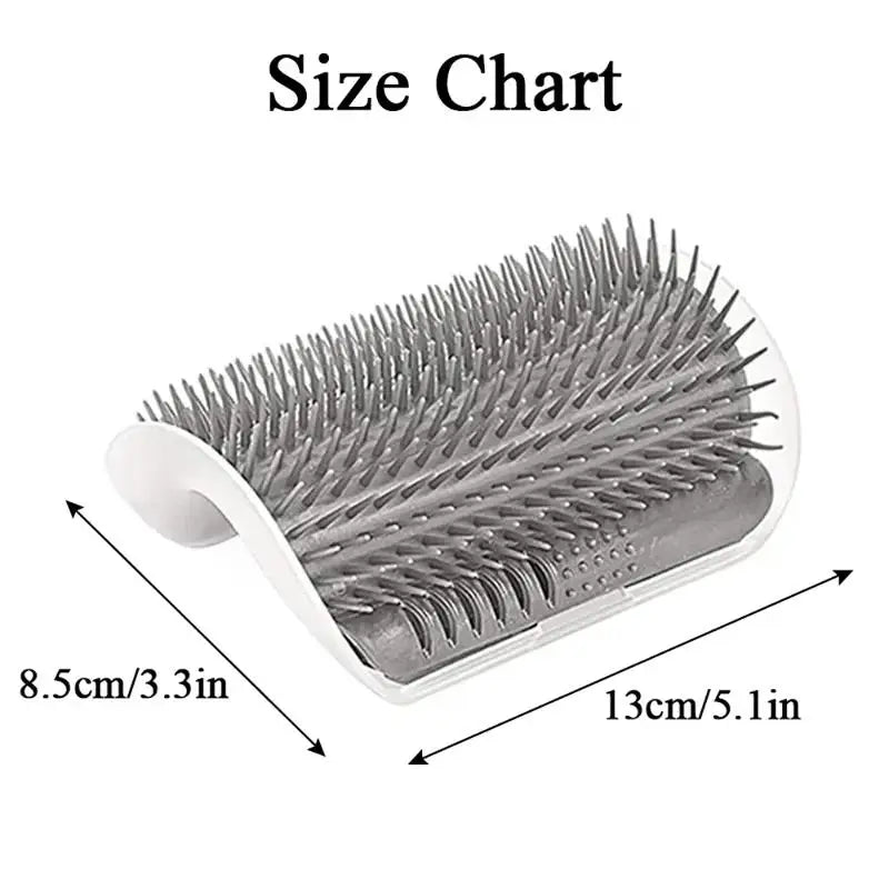 Cat Scratcher Massage Comb - Corner Scratching Brush with Catnip