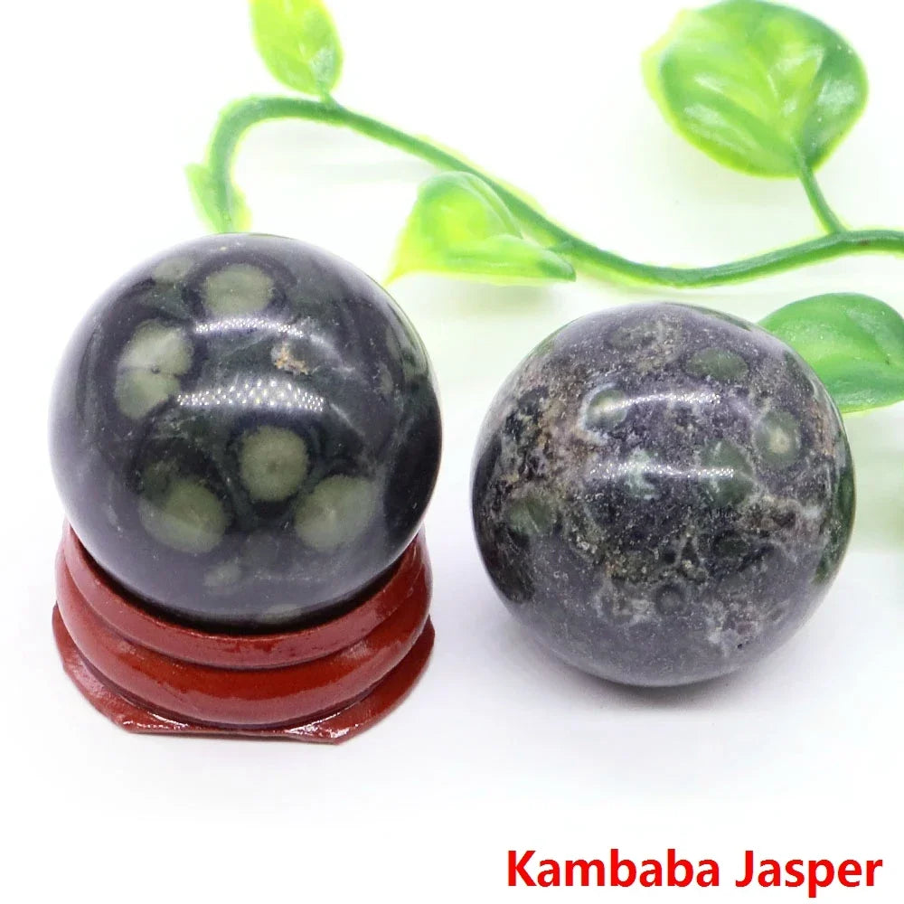 30MM Crystal Ball Natural Reiki Healing Quartz Stone Globe Energy Gemstone Fengshui Sphere Wicca Chakra Massage Home Decor Gifts
