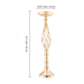 SucceBuy Tall Crystal Wedding Flower Stand Metal Wedding Centerpiece