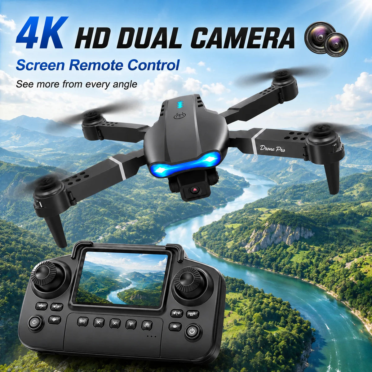 RC Quadcopter Brushless Motor One Key Takeoff Landing Return