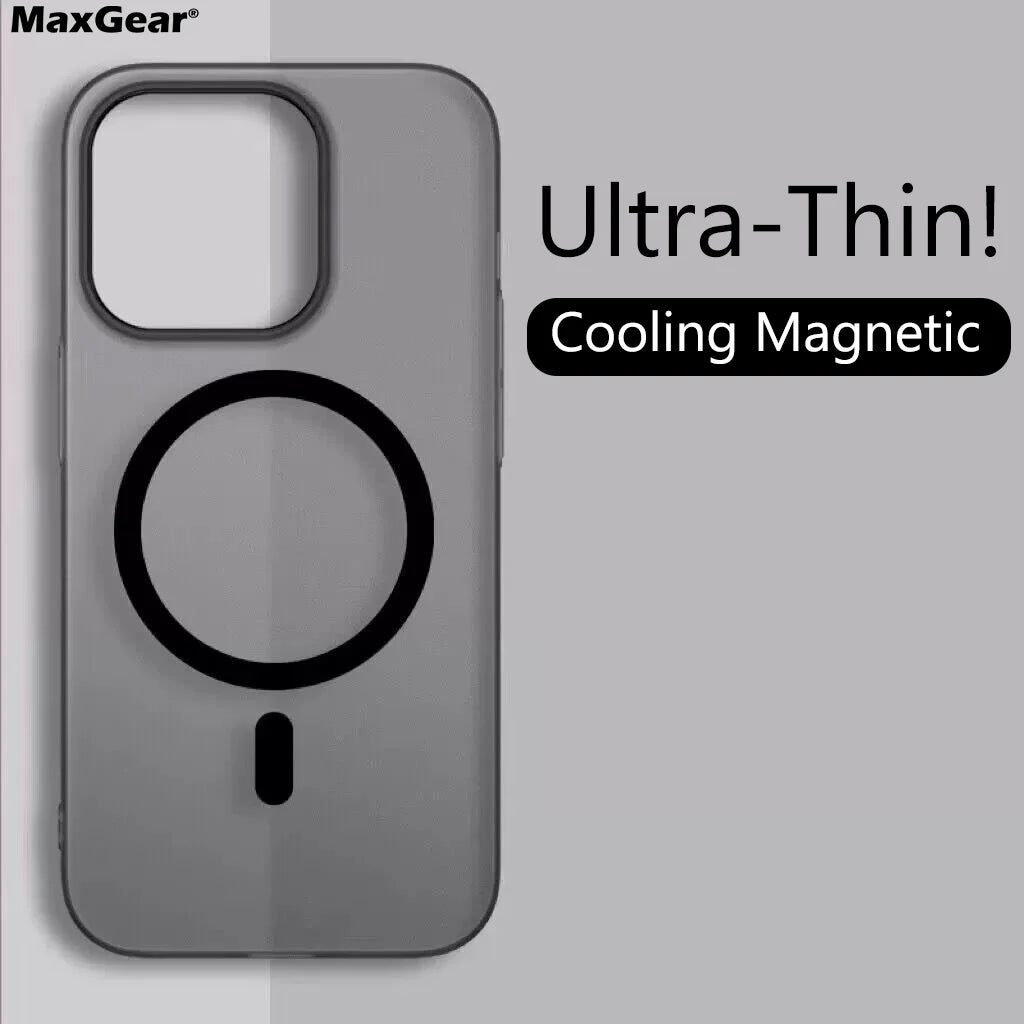 Matte Ultra-Thin for Magsafe Case For iPhone 17 16 15 14 13 12 Pro Max Plus Magnetic Wireless Charger Hard PC Translucent Cover