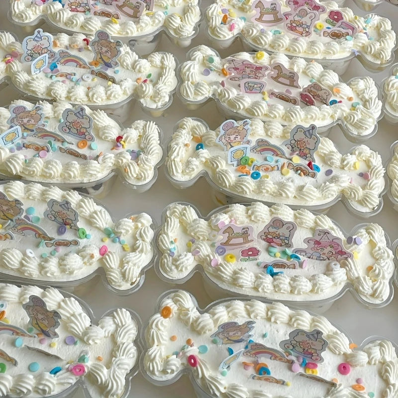 20/50pcs Candy Shaped Cake Boxes with Lids Dessert Cakes Fruit Salads Tiramisu Party Events Celebrations Birthdays Disposable