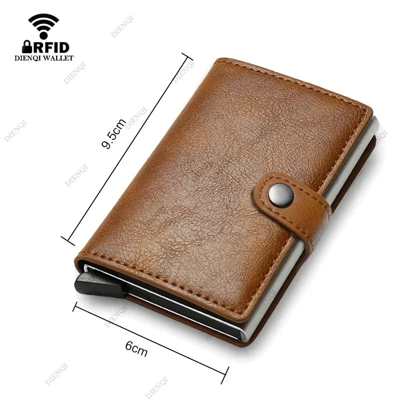 Rfid Carbon Fiber Credit Card Holder Wallet Money Bag Luxury Men Rfid Smart Metal Cardholder Case Slim Minimalist Wallet for Men