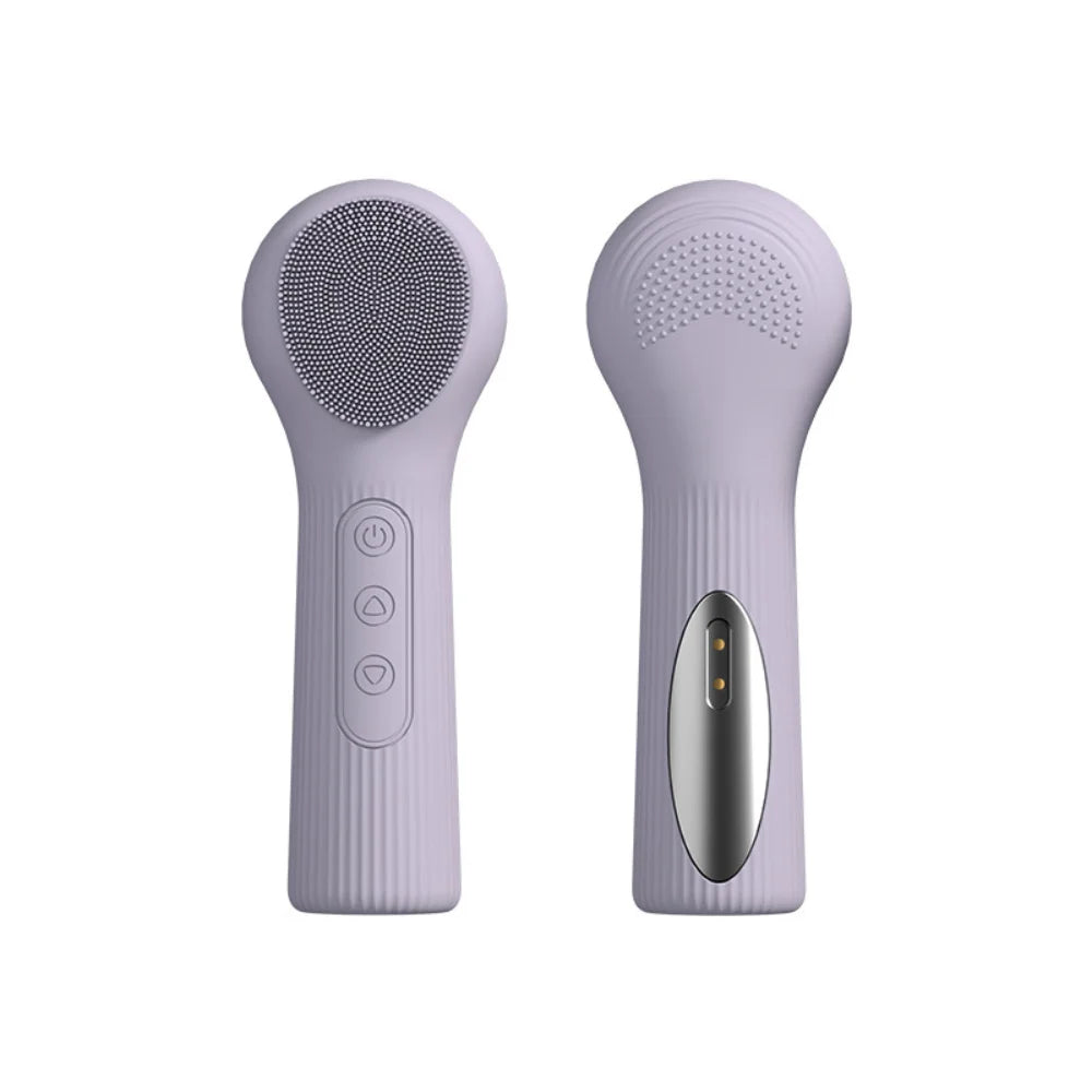 Double-Sided Eletrical Facial Cleansing Men Women Facial Cleansing Brush Heating Silicone Face Wash Brush Manual Clean Skin Care