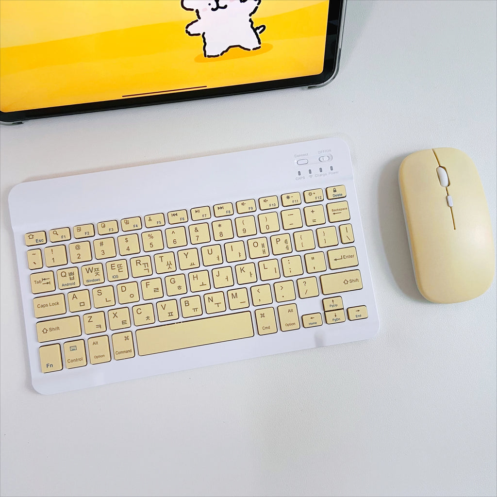 Korean Wireless Bluetooth Keyboard with Mouse 10inch Lightweight Keyboard