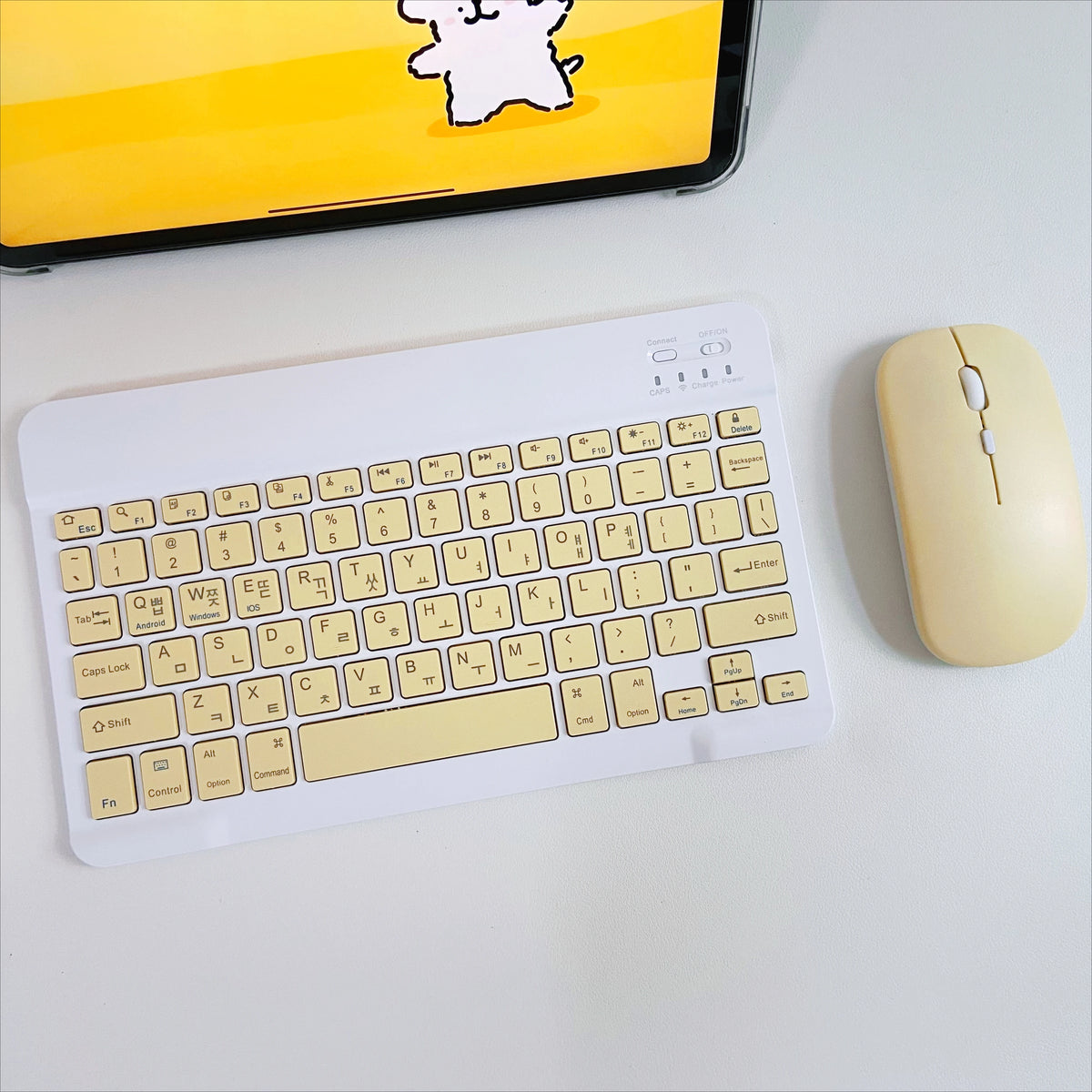 Korean Wireless Bluetooth Keyboard with Mouse 10inch Lightweight Keyboard