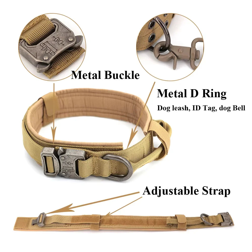 Dog Training Collar Adjustable Tactical Dog Collar and Leash