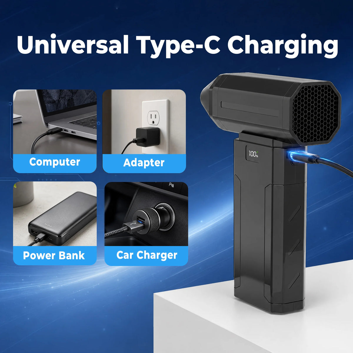 Portable Rechargeable Electric Compressed Air Duster