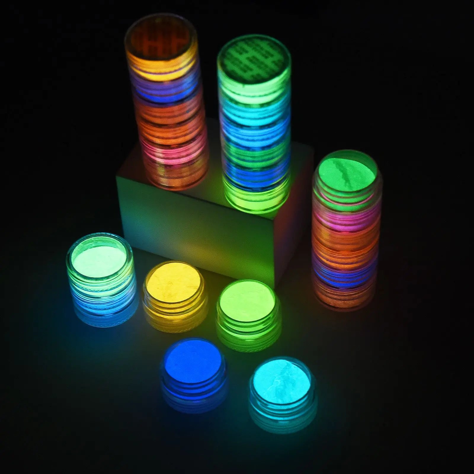 6/12pcs Set Luminous Powder Resin Pigment DIY Epoxy Resin Mold Nail Art Glitter Powder Glow In The Dark Jewelry Making Supplies