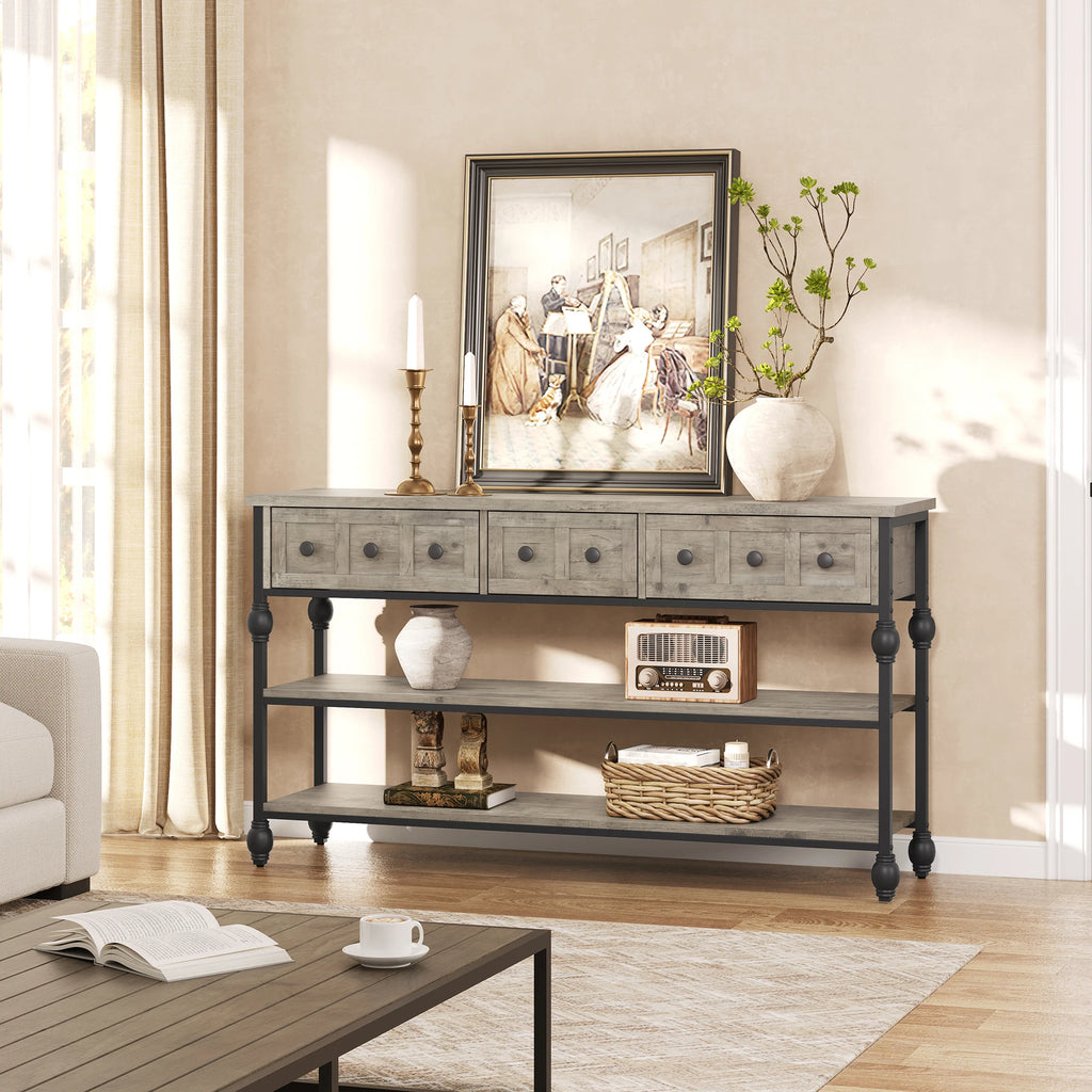 GarveeLife Farmhouse 52" Narrow Console Table