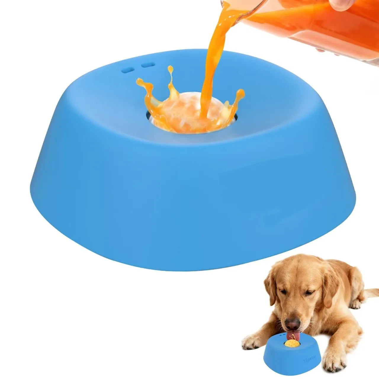 Dog/cat licking bowl, pet licking toy slow food bowl, makes dogs/cats love licking.