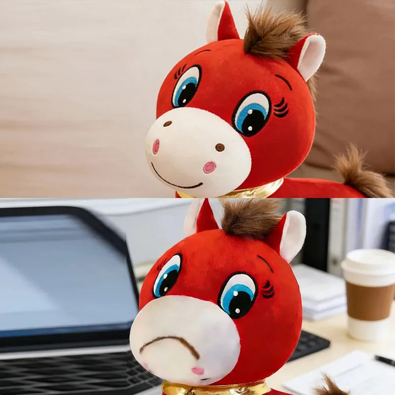 Crying Horse Ornament 2026 Horse Mascot Money Coming Soon Smiling Crying Horse Zodiac Horse Festival Kid Gift Home Decoration