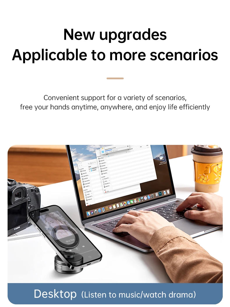 Zinc Alloy Vacuum Phone Holder 360 Suction Car Mount Dashboard Holder Universal Phone Holder for Car Gym Kitchen Car Accessories