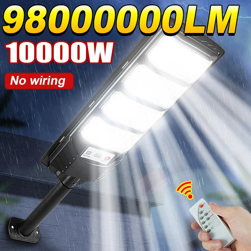 98000000LM 10000W LED Solar Outdoor Lamp Sunlight Motion Sensor