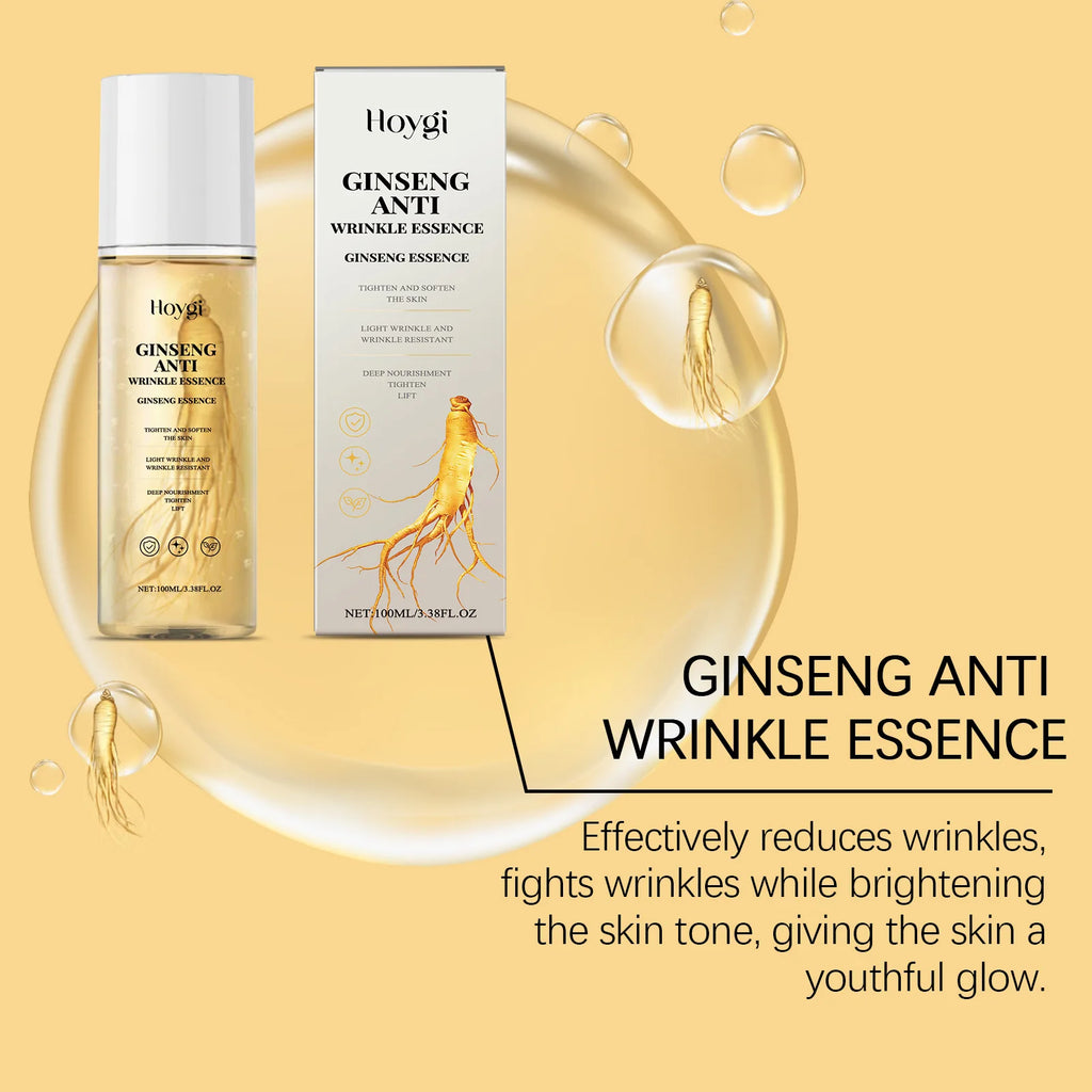 100ml Gold Ginseng Face Essence Polypeptide Lightning Moisturizing Smoothing Facial Serum for Skin Care Ginseng All Skin Types