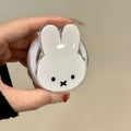 Kawaii Miffy Rabbit Magnetic Phone Stand Cartoon Telescopic Portable Stand Magnetic Mobile Phone Airbag Stand Girl Birthday Gift