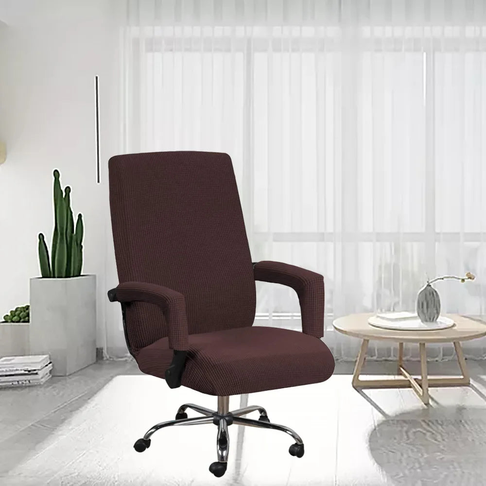 Elastic Computer Office Chair Cover Kitchen Modern Simple Desk Chair Cover Armrest Seat Cover Suitable for All Seasons