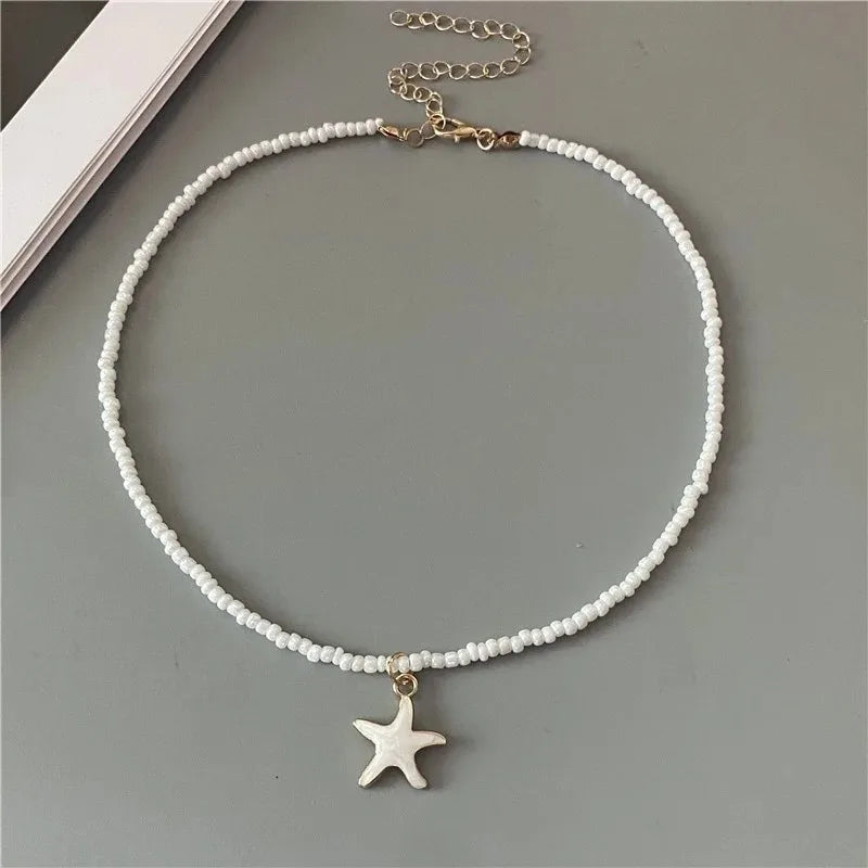 Spring Summer Women's Fashion Necklace Cute Romantic Starfish