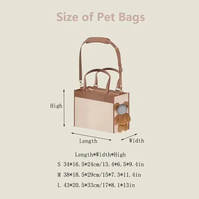 Autumn and winter portable pet cat and dog outcropping travel handbag pet backpack adjustable handbag pet supplies
