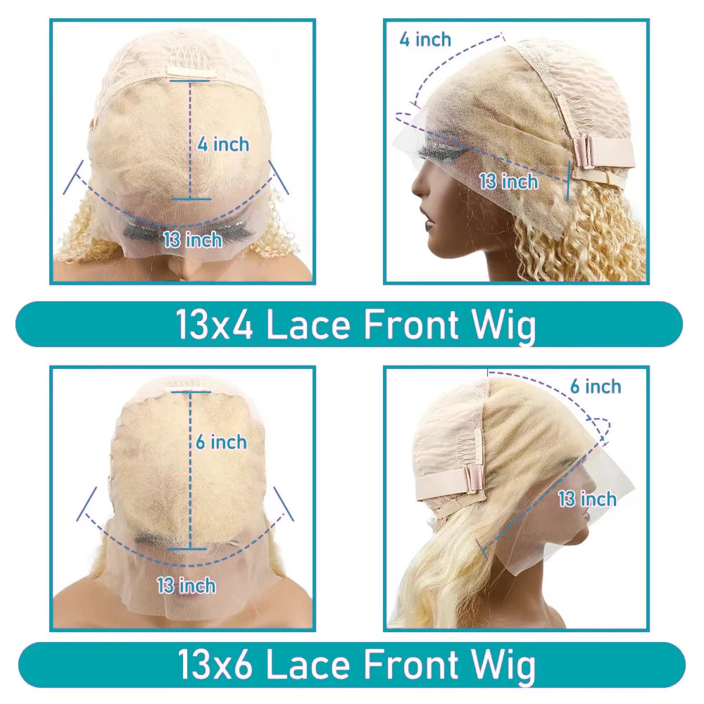 613 13x6 Lace Front Wig Human Hair Body Wave Blonde Lace Frontal