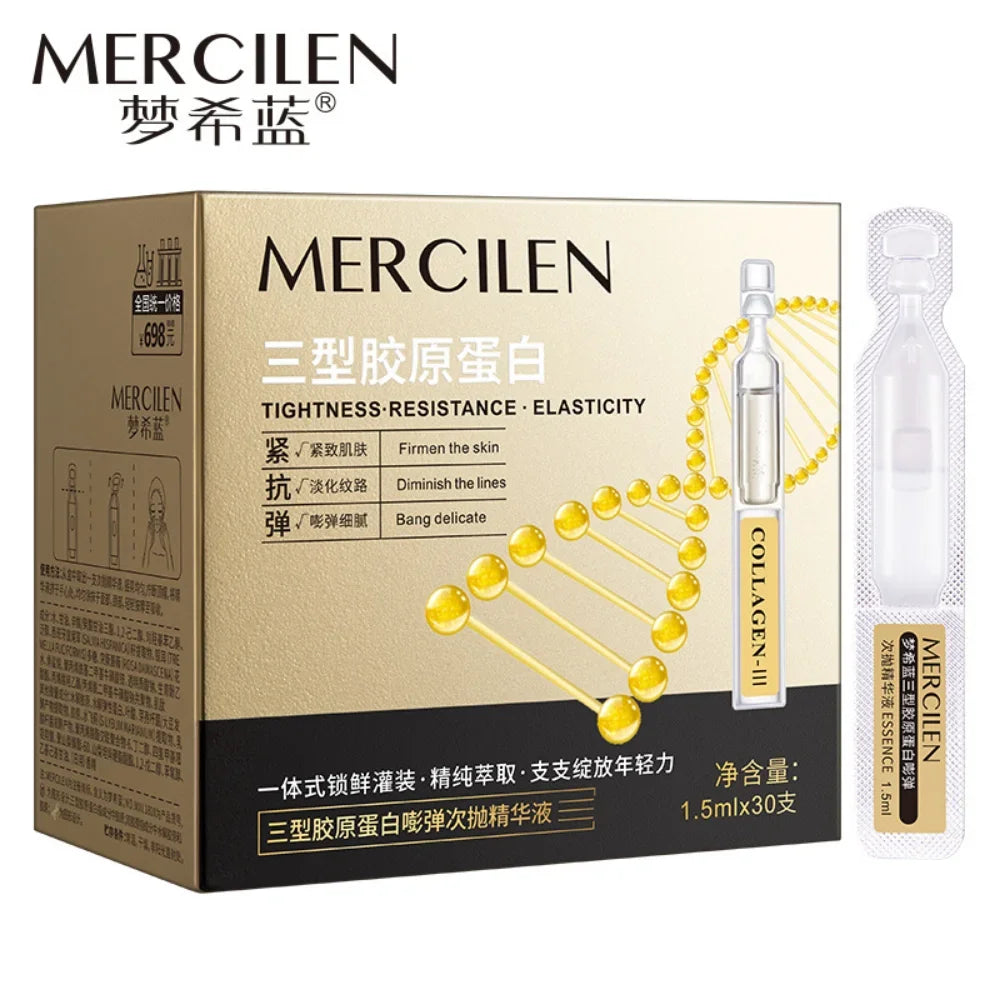 Type III Collagen Essence Moisturizing Firming Anti-Wrinkle Fade Fine Line Tightness Essence Anti-aging Smoothing Face Skin Care